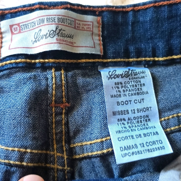 Vintage Levi Strauss Stretch Low Rise Boot Cut Jeans Misses Size 12 Short - Picture 4 of 7